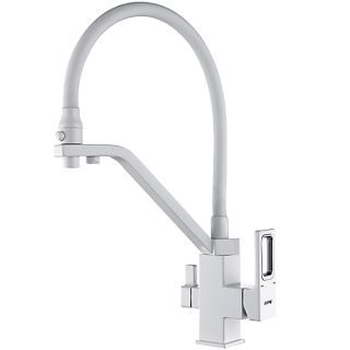 Смеситель для кухни Gappo G4317-8 со встроенным фильтром под питьевую воду белый/хром